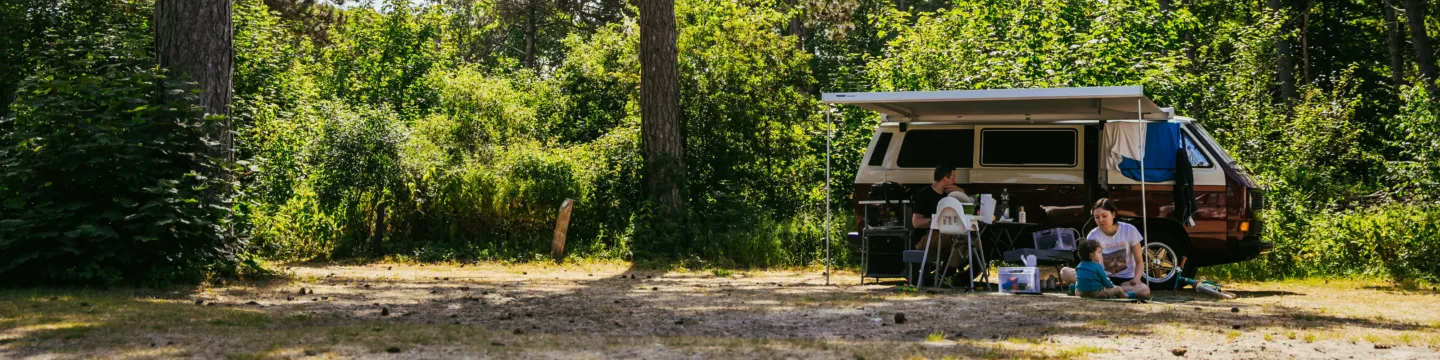 Kampeerbusje Bosplaatsen liggend